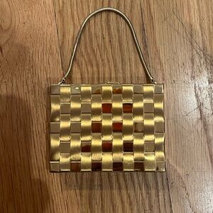 VINTAGE GOLD DOUBLE SIDED COMPACT